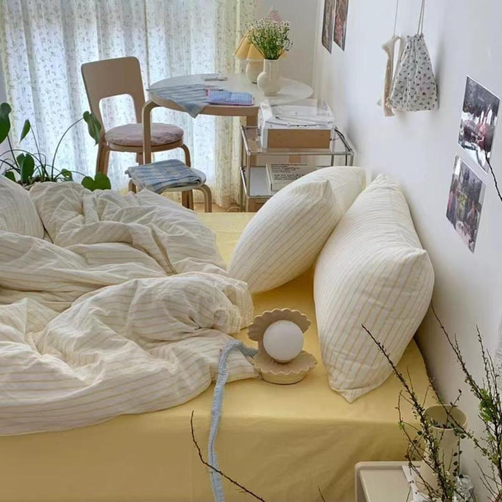 Coastal Stripes Duvet Cover - Yellow