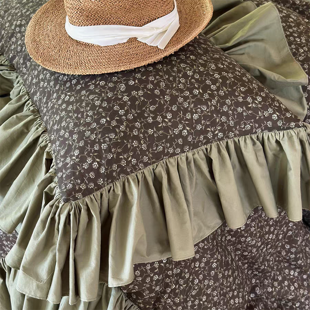 Coquette Floral Ruffle Duvet Cover