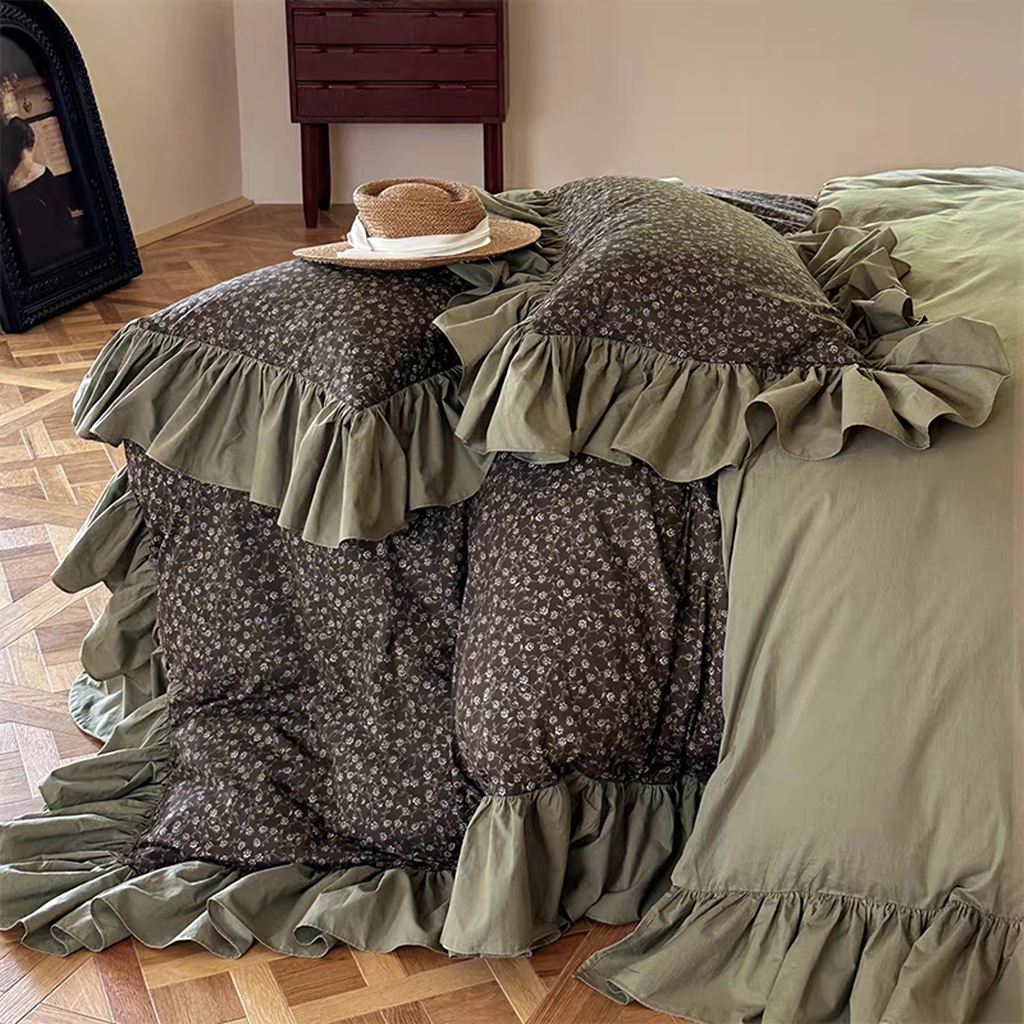 Coquette Floral Ruffle Duvet Cover