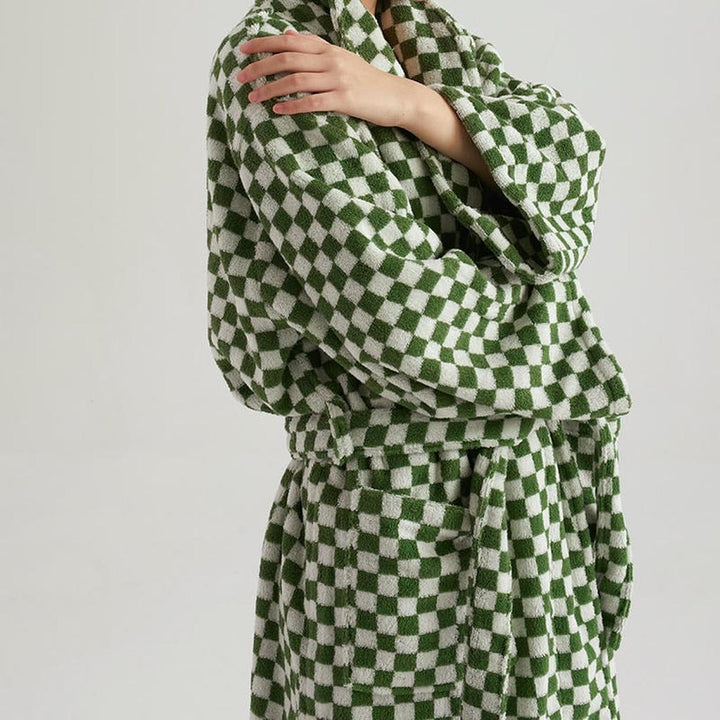 Cotton Gingham Bathrobe - 5 Colors