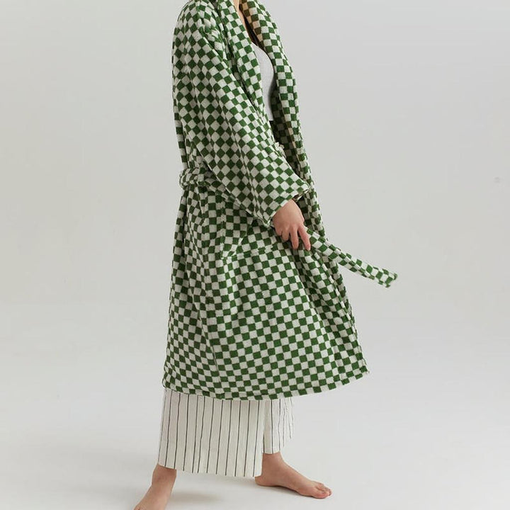Cotton Gingham Bathrobe - 5 Colors