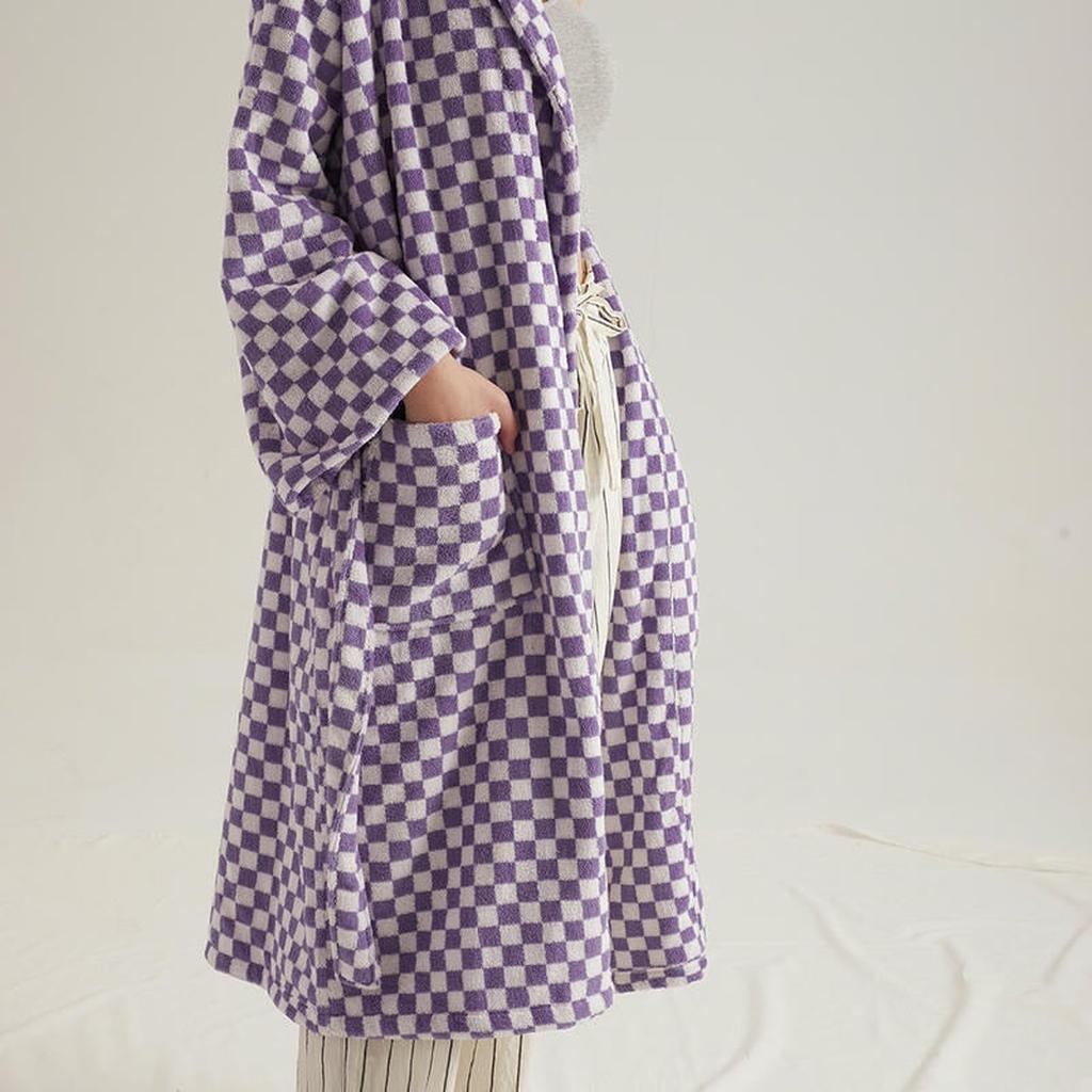 Cotton Gingham Bathrobe - 5 Colors