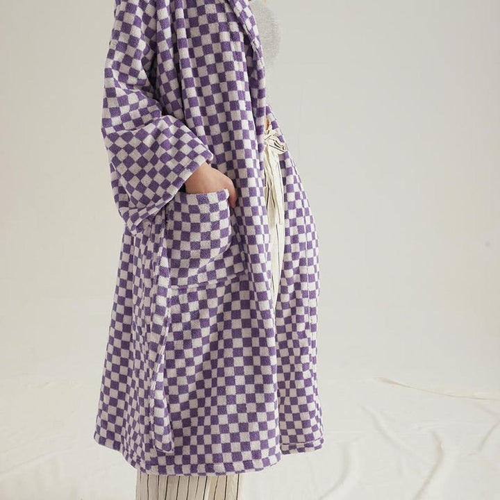 Cotton Gingham Bathrobe - 5 Colors