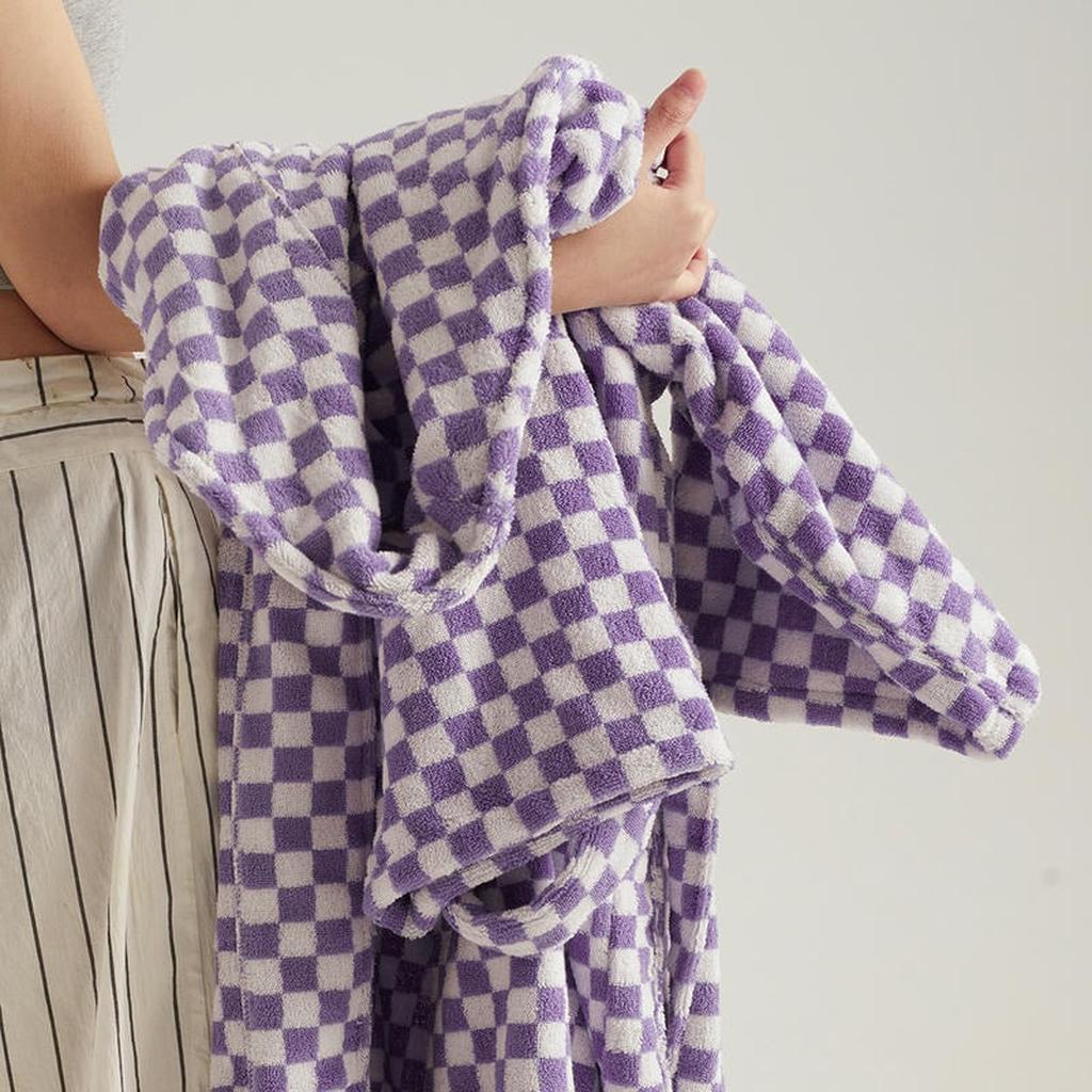 Cotton Gingham Bathrobe - 5 Colors