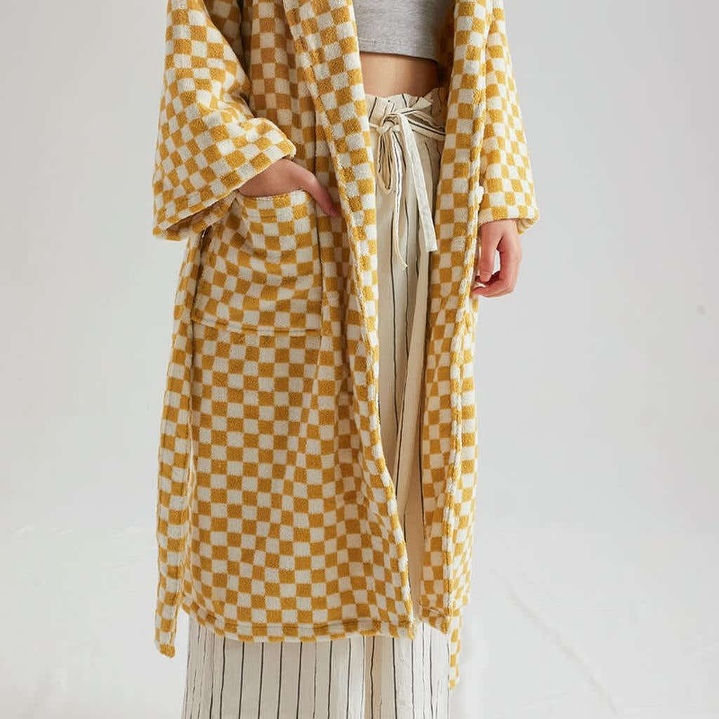 Cotton Gingham Bathrobe - 5 Colors