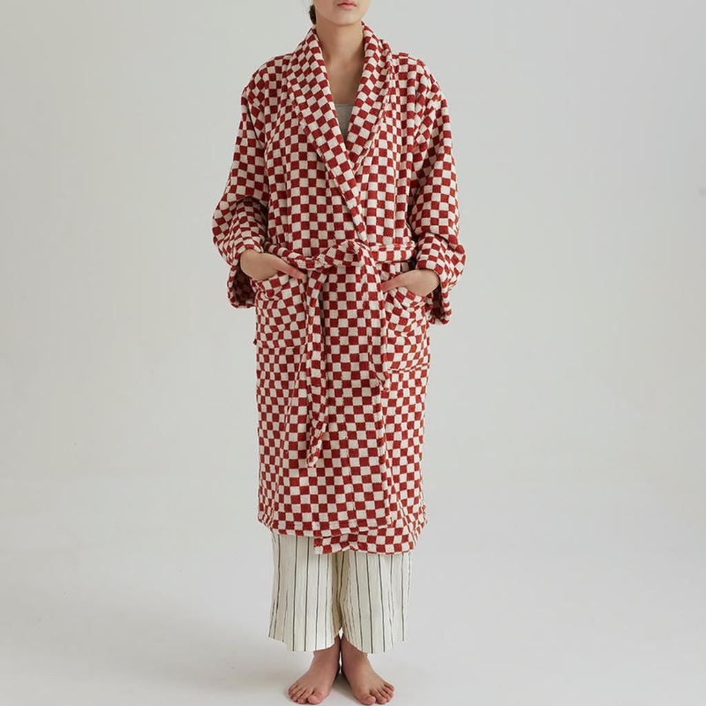 Cotton Gingham Bathrobe - 5 Colors