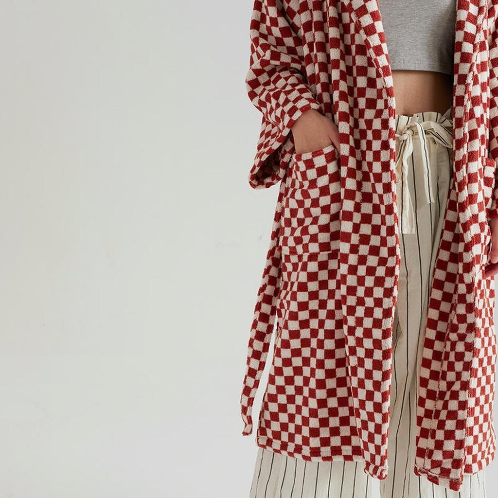 Cotton Gingham Bathrobe - 5 Colors