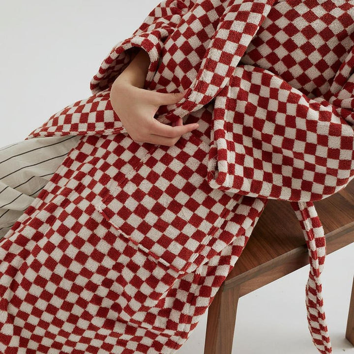 Cotton Gingham Bathrobe - 5 Colors