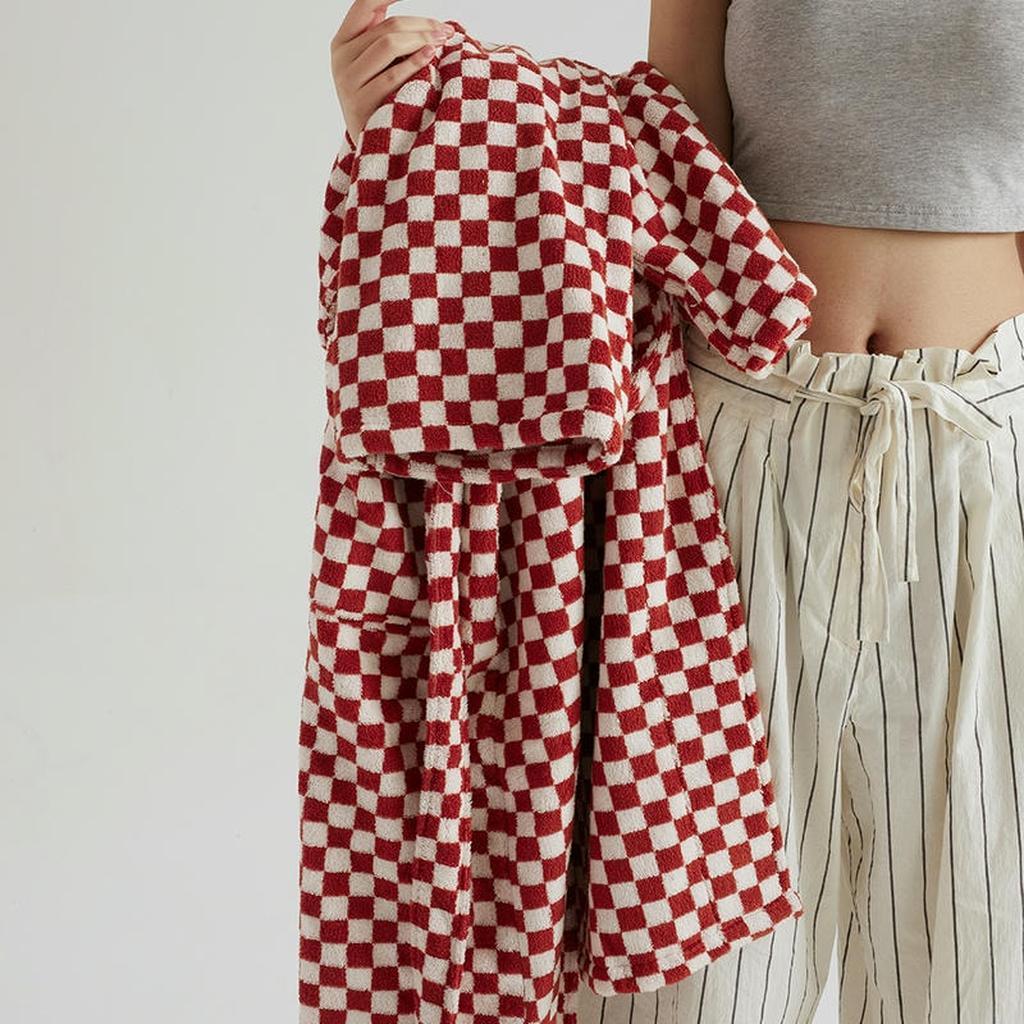 Cotton Gingham Bathrobe - 5 Colors