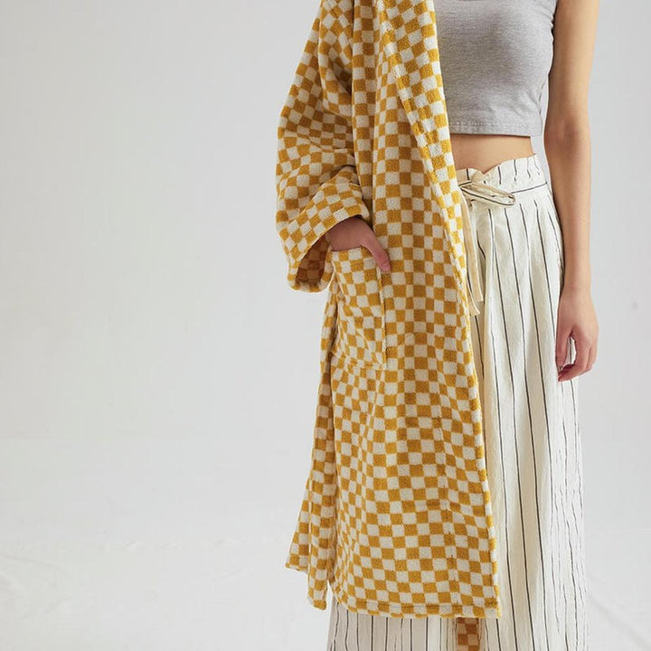 Cotton Gingham Bathrobe - 5 Colors