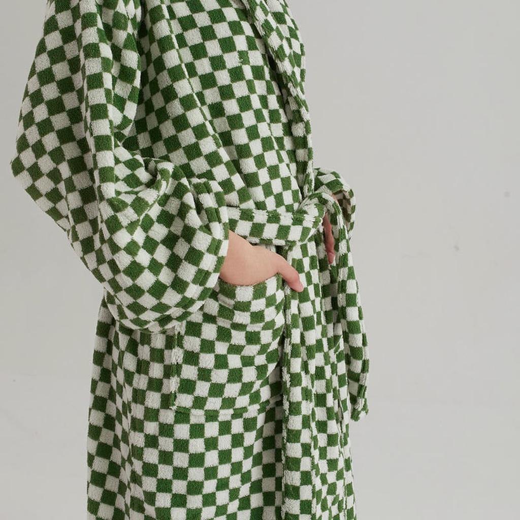 Cotton Gingham Bathrobe - 5 Colors