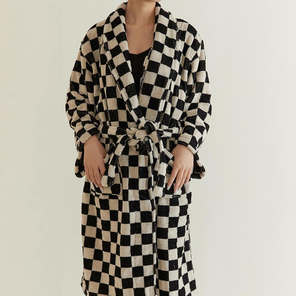 Cotton Gingham Bathrobe - 5 Colors