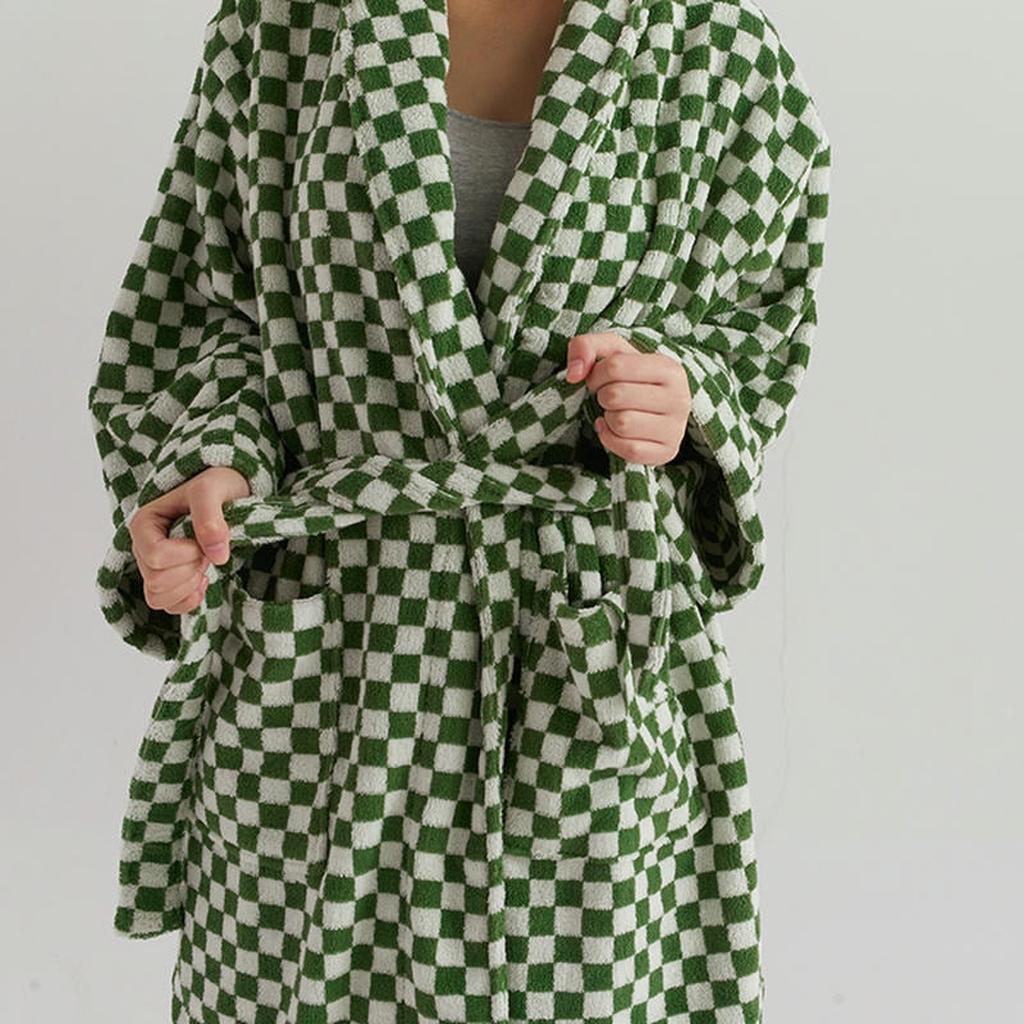 Cotton Gingham Bathrobe - 5 Colors