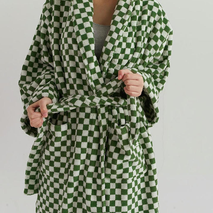 Cotton Gingham Bathrobe - 5 Colors