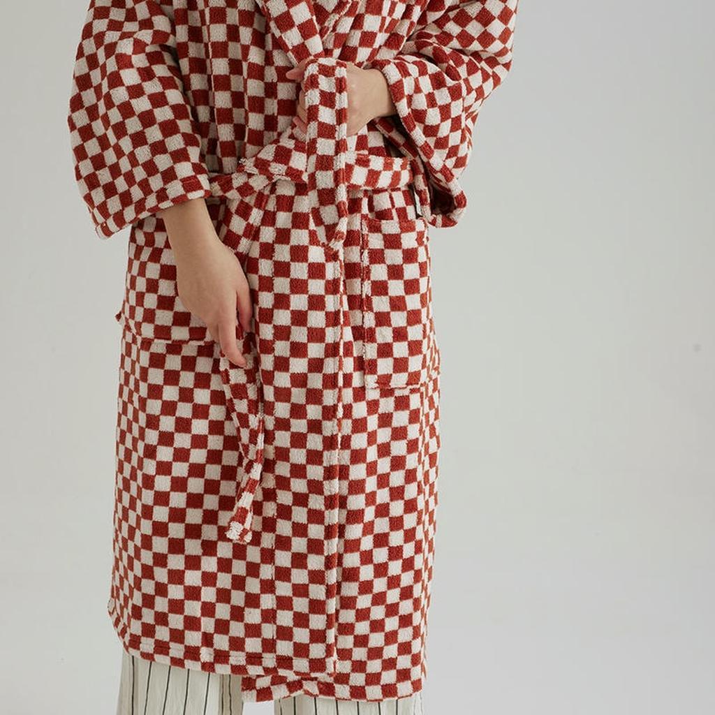 Cotton Gingham Bathrobe - 5 Colors