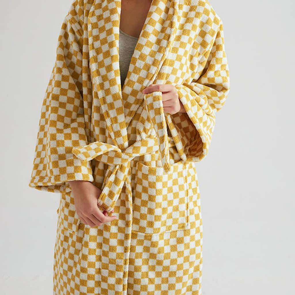 Cotton Gingham Bathrobe - 5 Colors