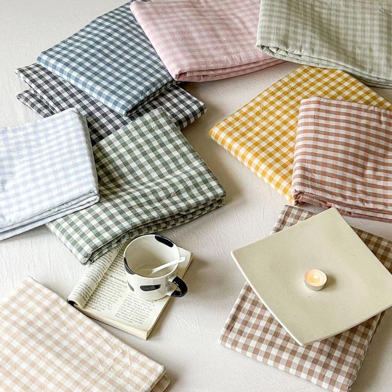 Cotton Gingham Sheet Set - 7 colors
