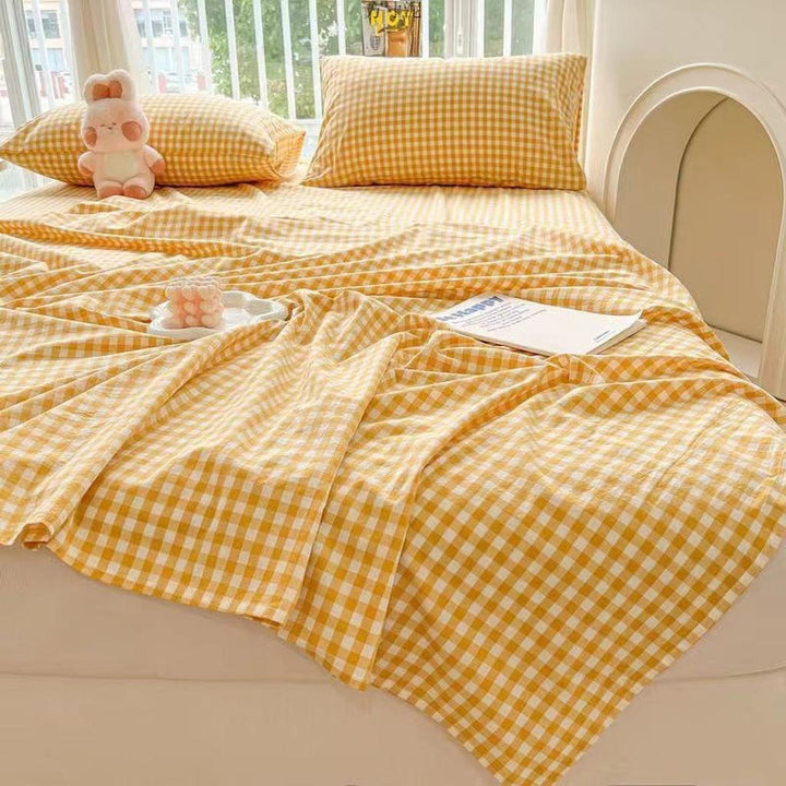 Cotton Gingham Sheet Set - 7 colors