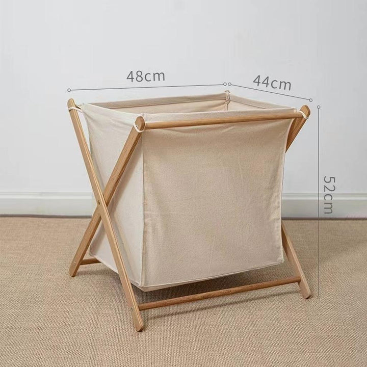 Foldable Cotton Canvas Household Laundry Hamper