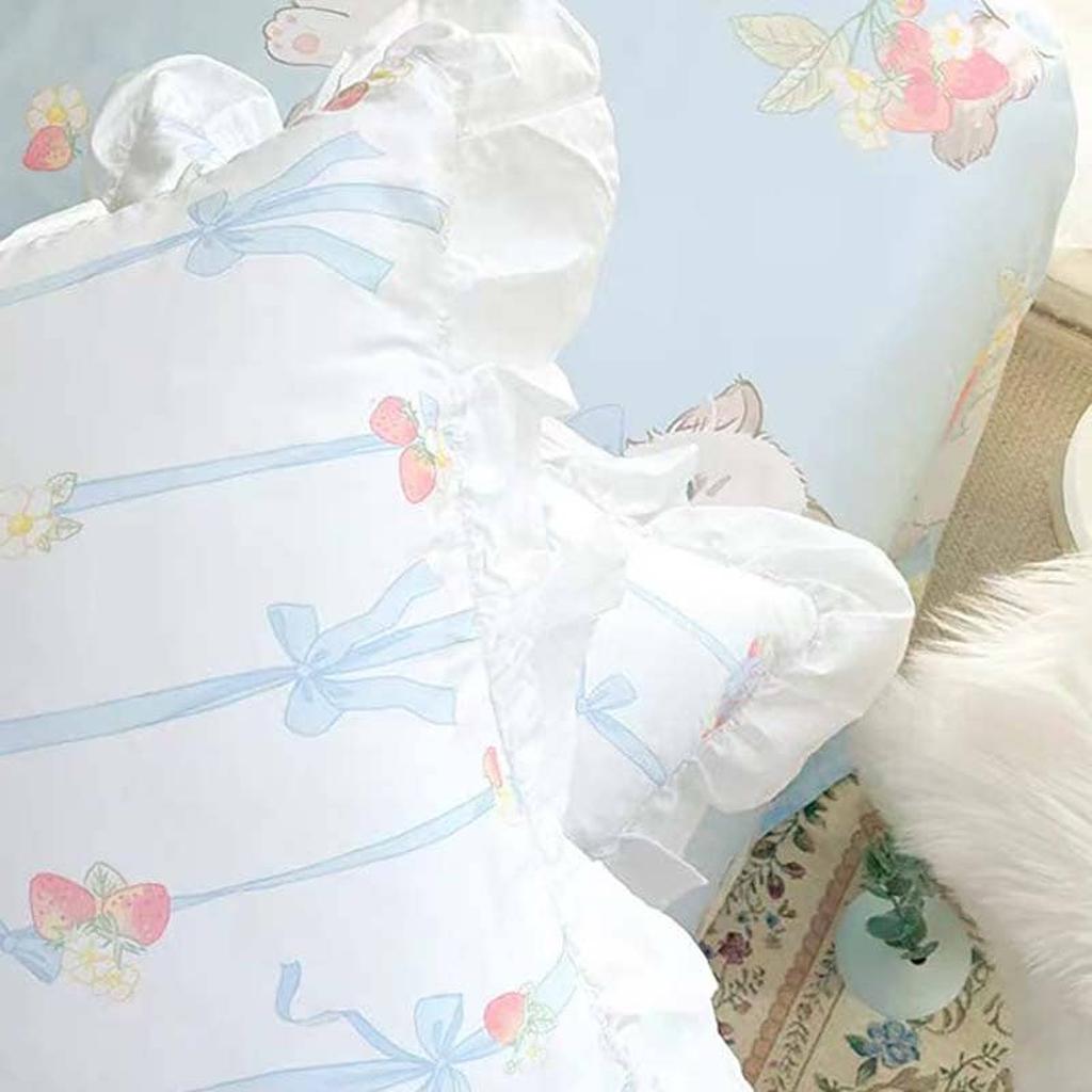 Girly Ruffle Throw Pillow Cover