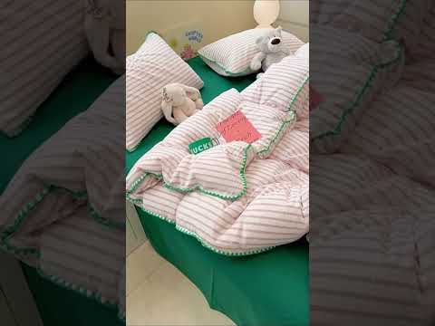 Sweet Stripes Bedding Set - Hot Pink.