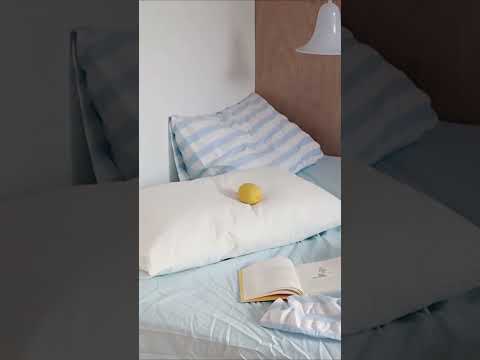 Baby Blue Striped Seersucker Bedding Set.