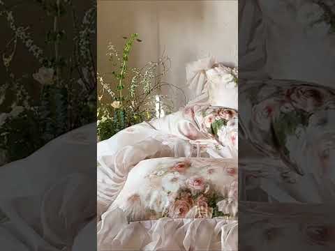 Garden Oil Painting Bedding Set - Pink.