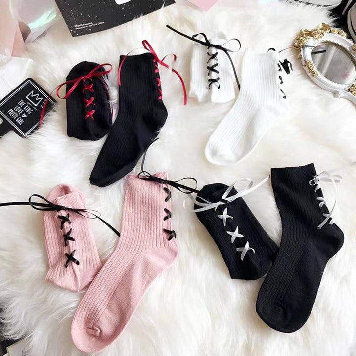 Lace-up Socks 12-pack