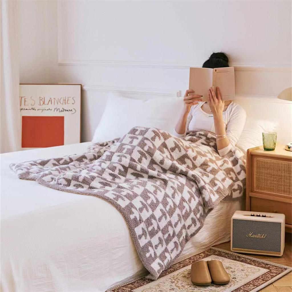 Mushroom Throw Blanket (Yellow- green)