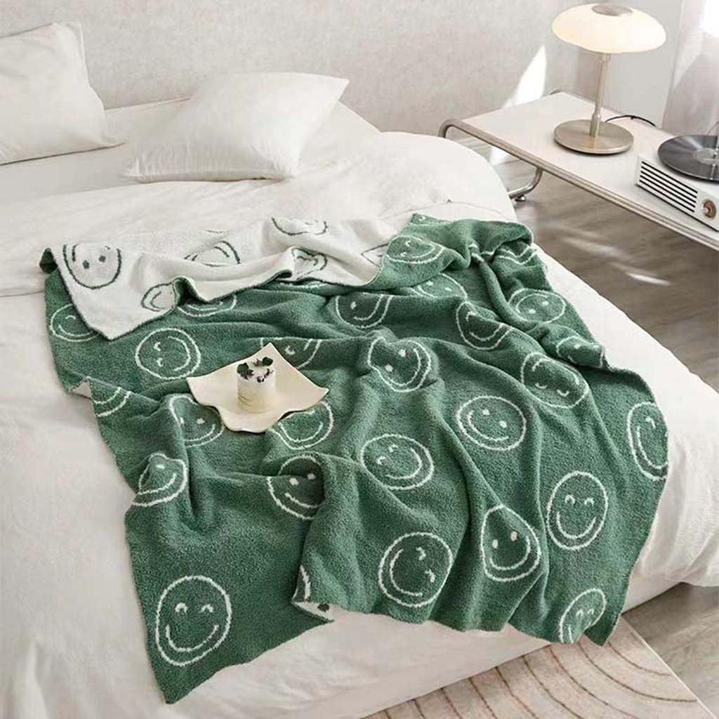 Smiley Face Blanket - Purple