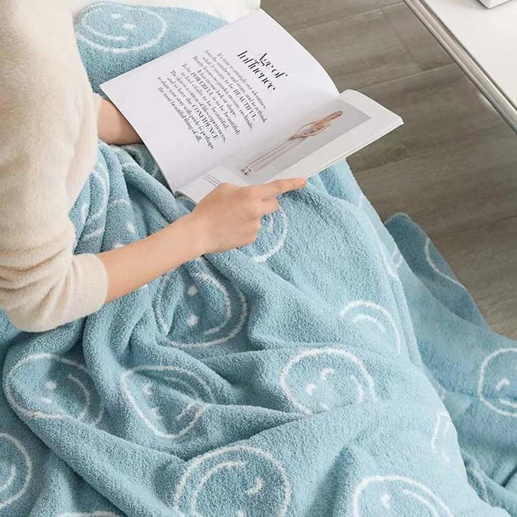 Smiley Face Blanket - Purple