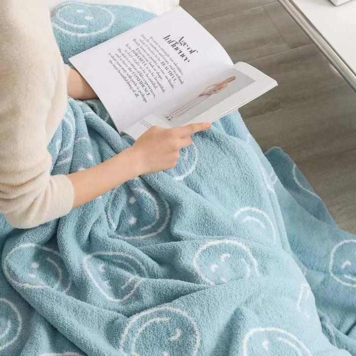 Smiley Face Blanket - Purple