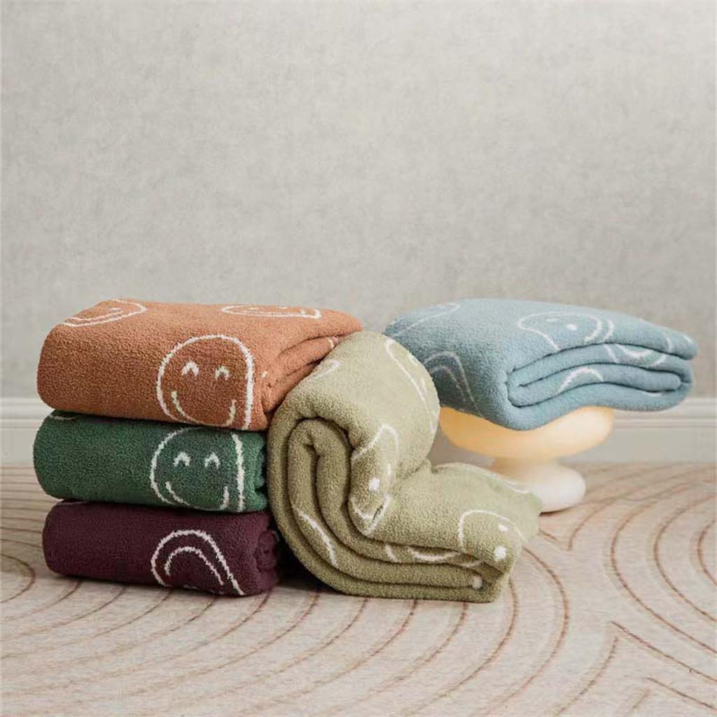 Smiley Face Blanket - Purple
