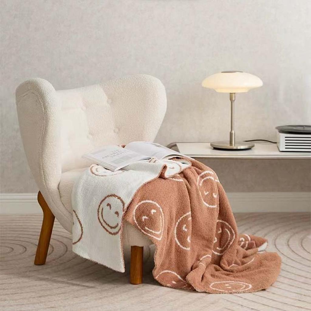 Smiley Face Blanket - Purple
