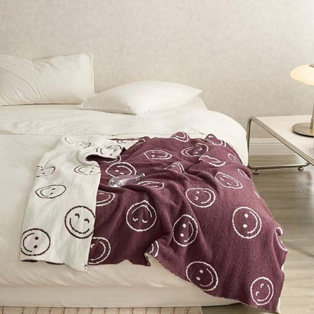 Smiley Face Blanket - Purple
