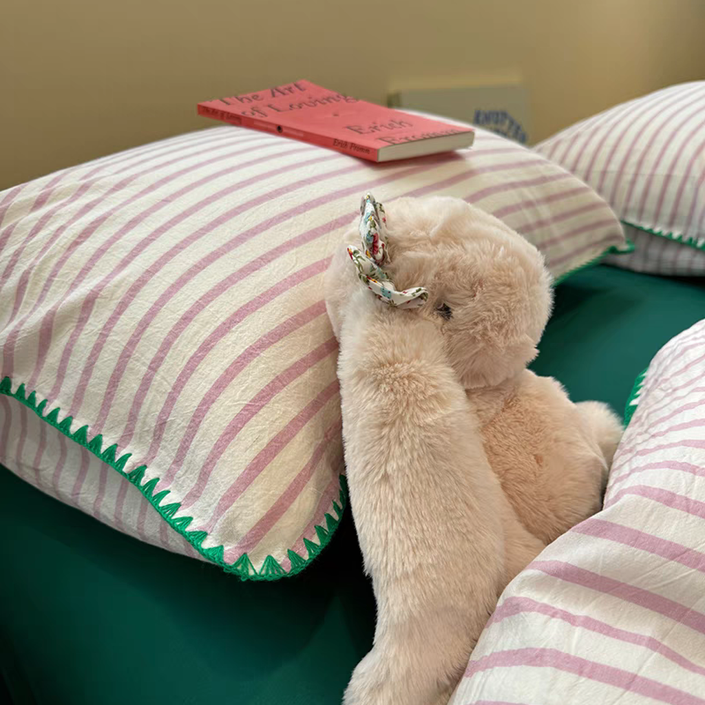 Sweet Stripes Duvet Cover - Violet