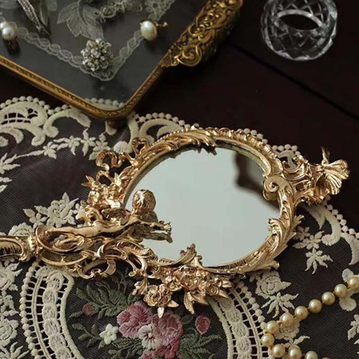 Vintage Handheld Makeup Mirror