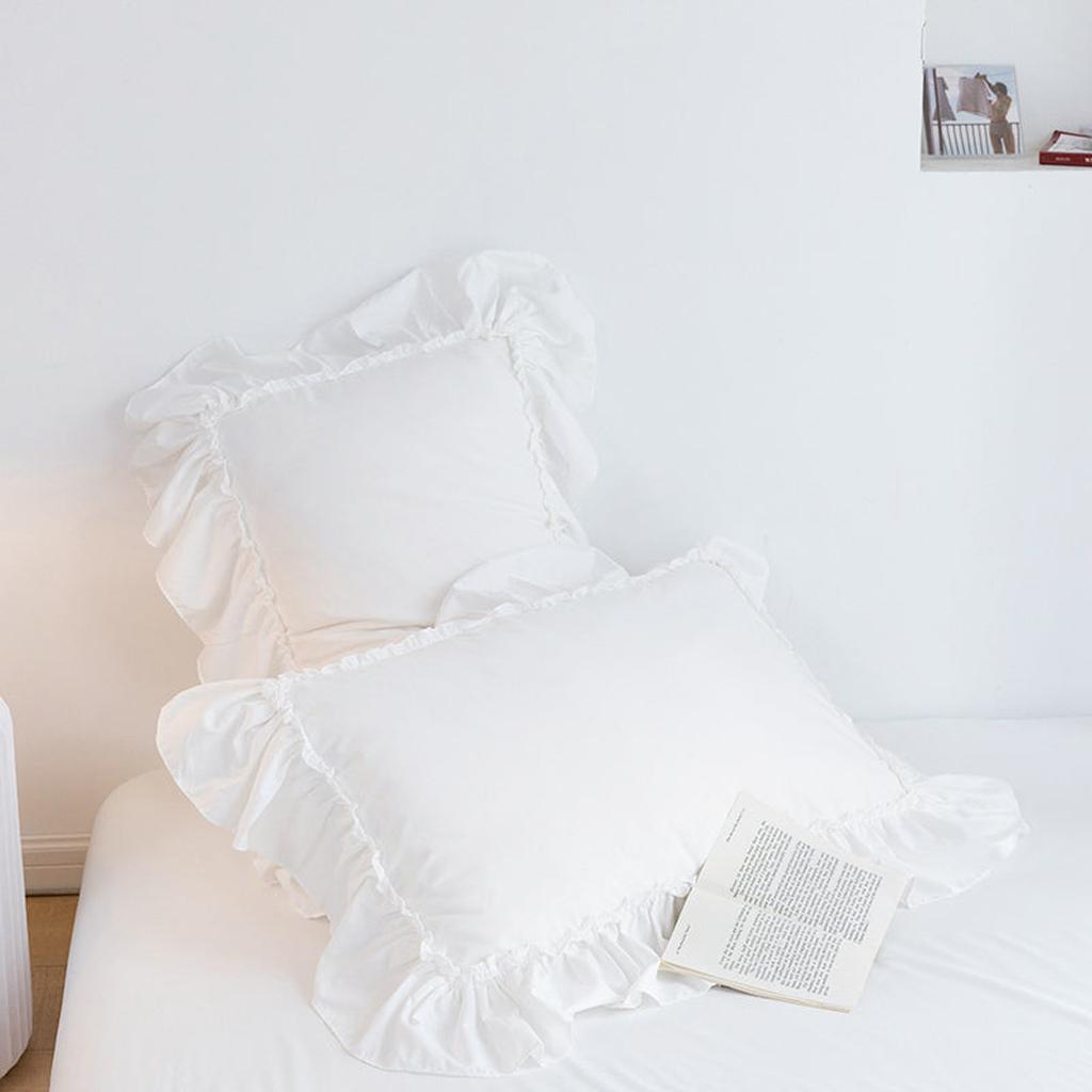 White Shabby Chic Ruffle Duvet Cover Set