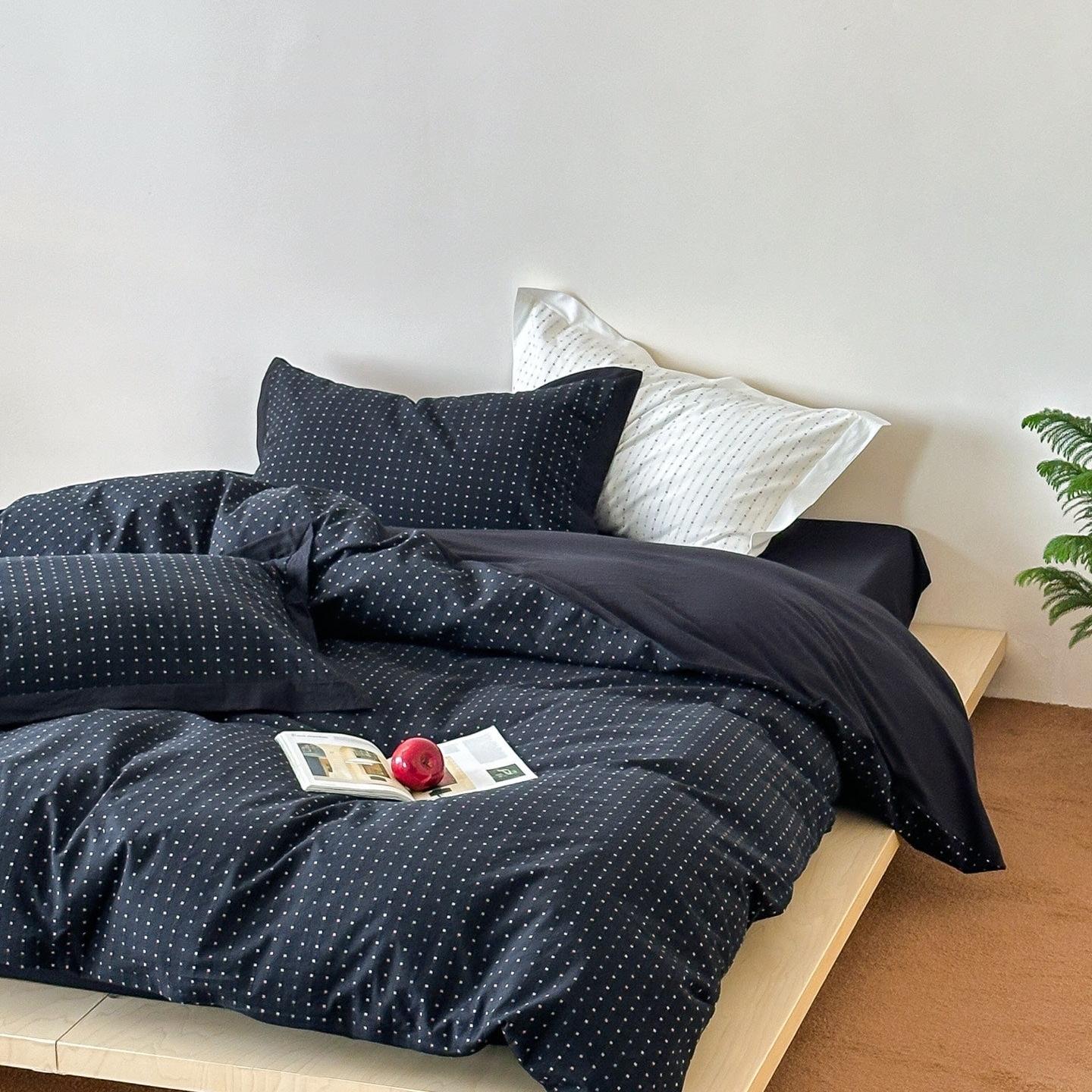 Midnight Whisper Square Jacquard Duvet Cover