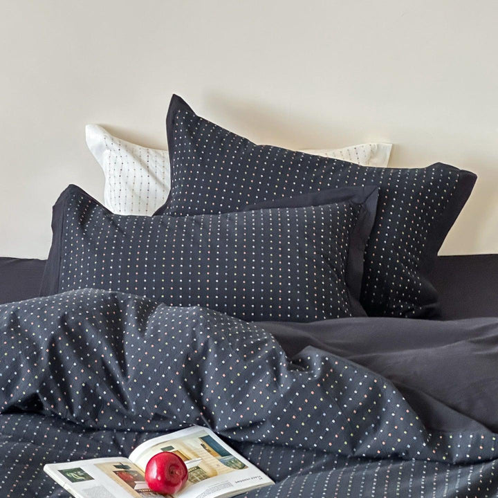 Midnight Whisper Square Jacquard Duvet Cover