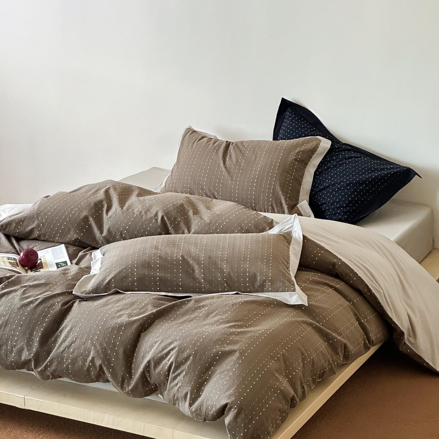 Driftwood Whisper Square Jacquard Duvet Cover