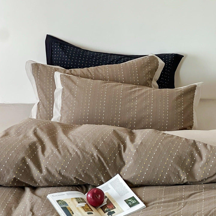 Driftwood Whisper Square Jacquard Duvet Cover