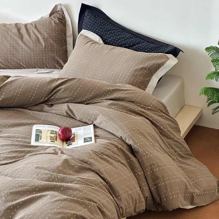 Driftwood Whisper Square Jacquard Duvet Cover