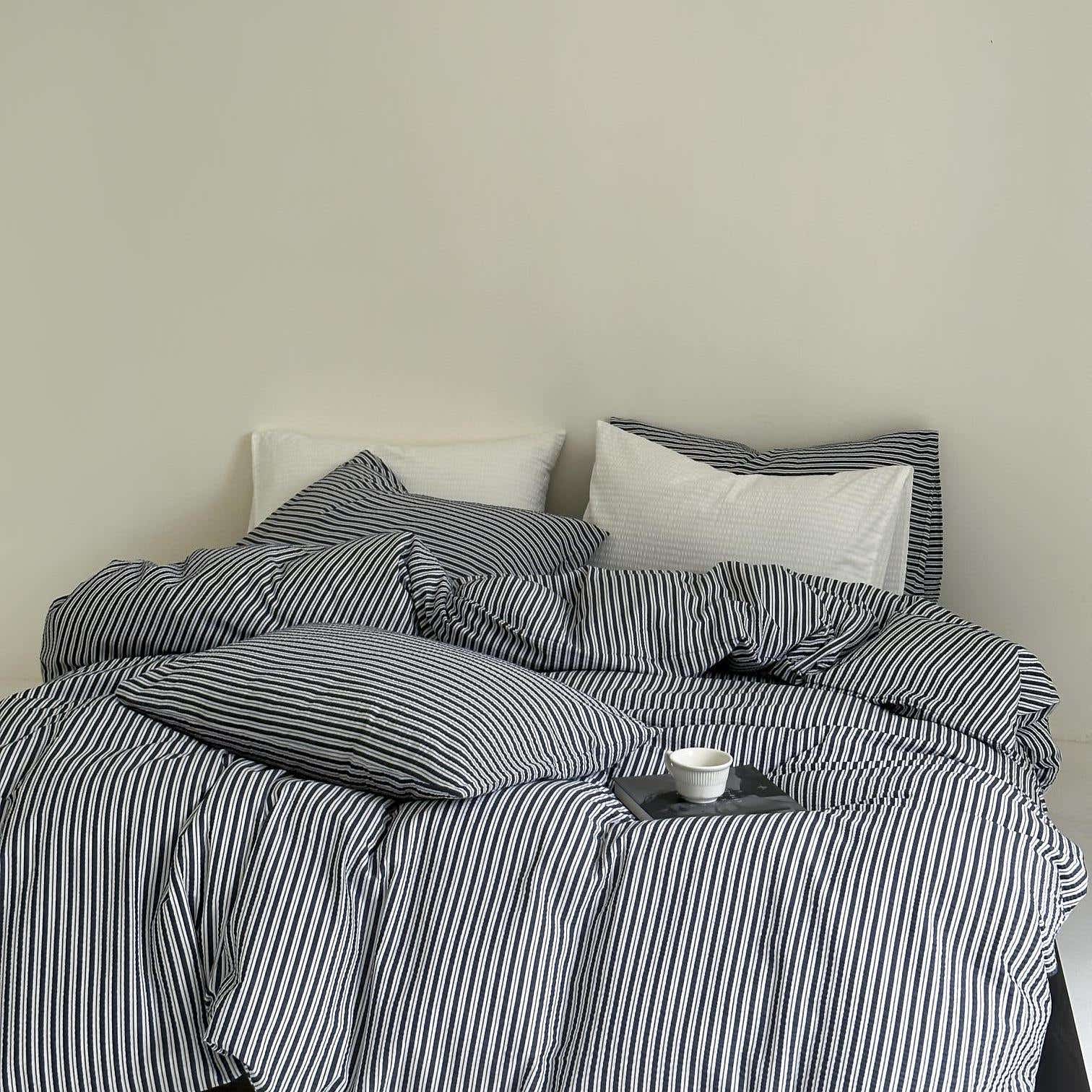 Harbor Breeze Stripe Seersucker Duvet Cover
