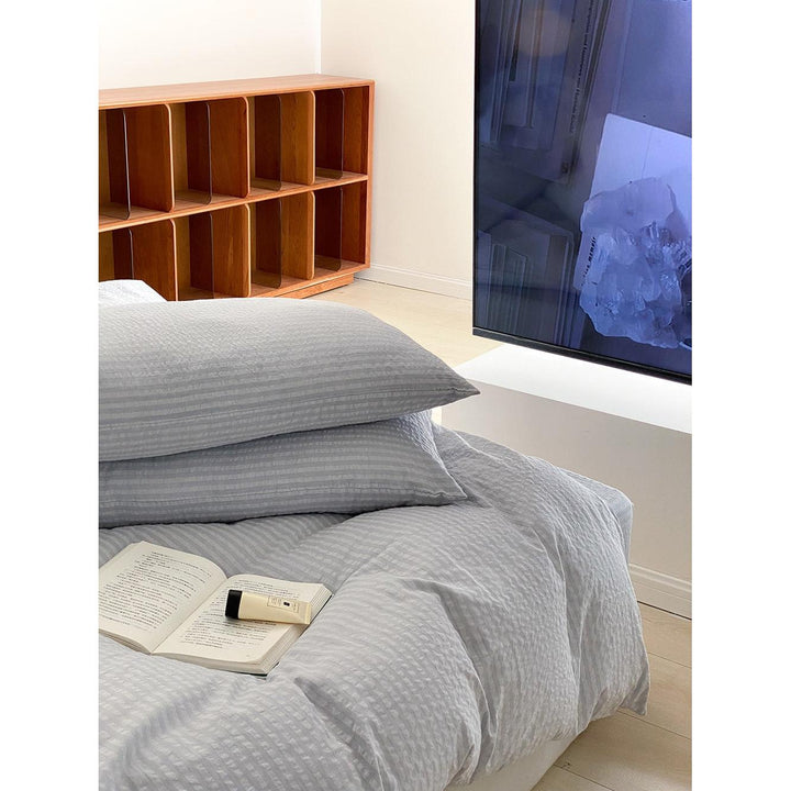 Frostline Stripe Seersucker Duvet Cover