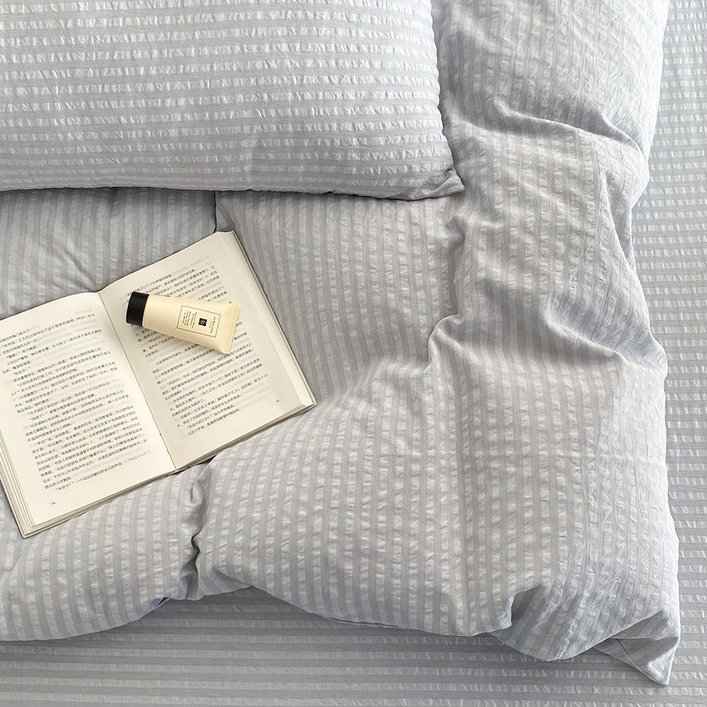 Frostline Stripe Seersucker Duvet Cover